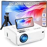 [Electric Keystone] Projector with WiFi and Bluetooth, 2024 Upgraded VOPLLS 5G Native 1080P Projector, 500 ANSI Outdoor Proje