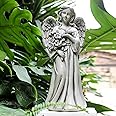 Rezpuao Garden Angel Decor for Outside,Solar Angel Statue for Outdoor,Angel Garden Figurine with Resin,Angel Sculpture for Patio Lawn Yard Porch Decoration,Garden Gift