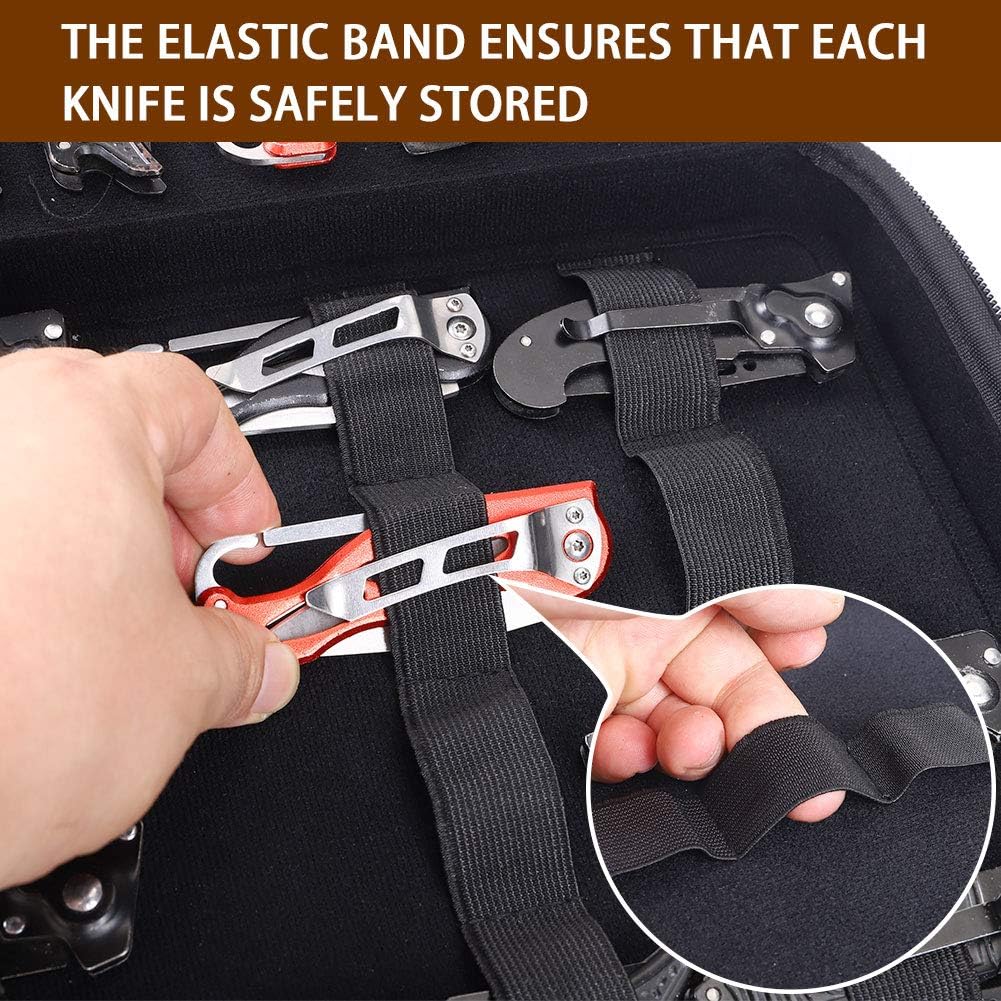 Pocket Knife Storage Case, Small Knife Storage Case, Folding Knife Sheath Case With 44 Sleeves for Survival Pocket Knife, Tactical, Outdoor, EDC Mini Knife: Kitchen & Dining