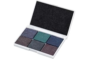 FOUNABOB Ink Pad, 7 Colors Office Stamp Ink Pad 3.8x2.6'', Black