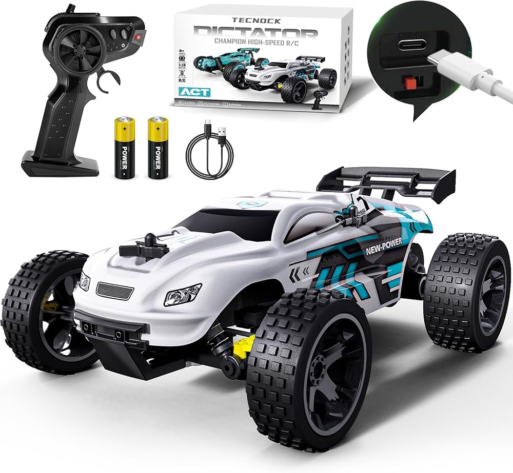 Tecnock 1:18 RC Car 20 KMH 2WD 2.4GHz Off Road with USB Battery