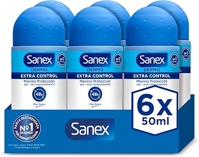 Dermo Extra Control, Desodorante Roll-On, Pack 6x50ml