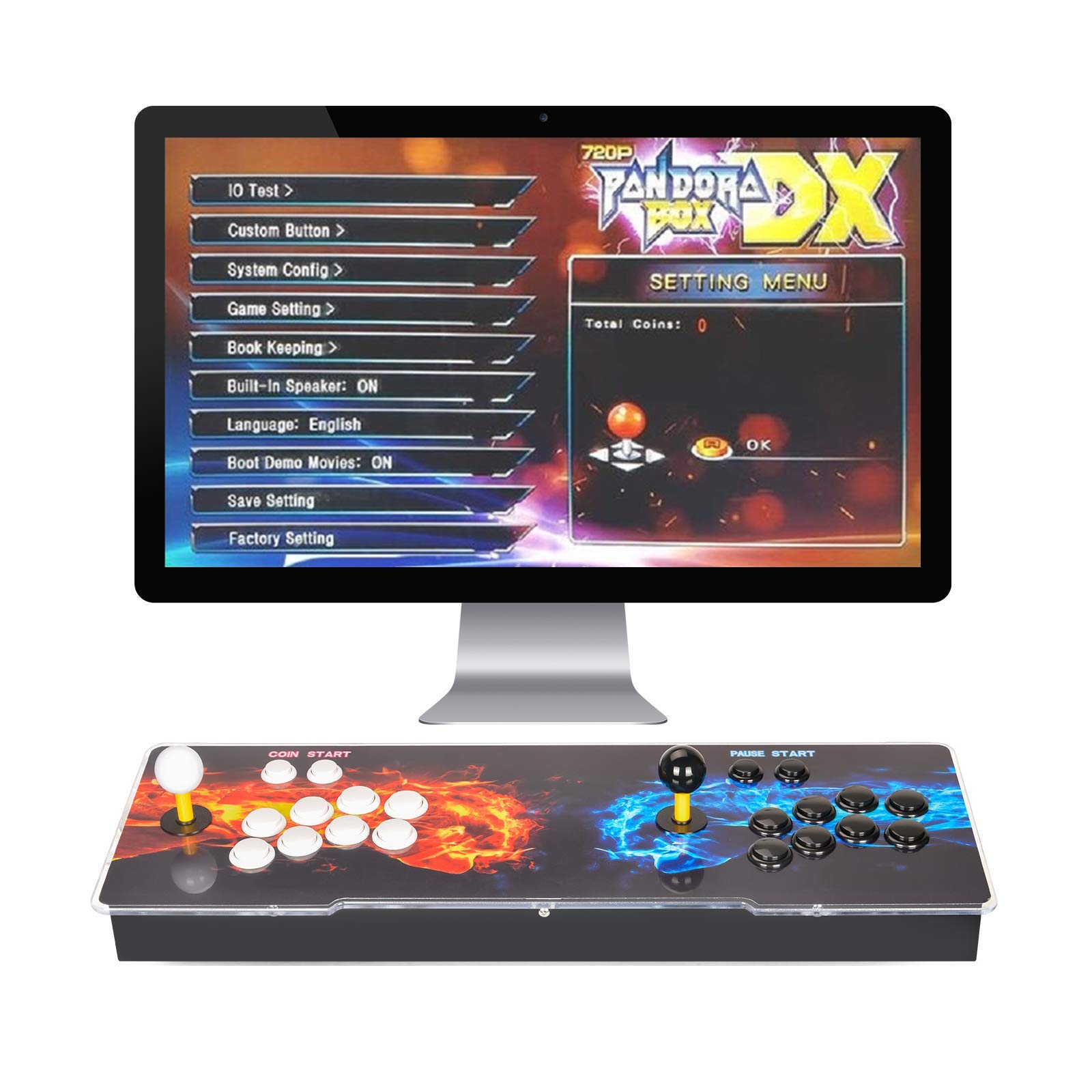 ARCADORA 3A 8-Button Pandora Box DX Home Arcade Console 3000 in 1, Support up to 4 Players, Support 