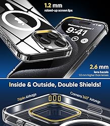 SUCGLES for iPhone 15 Pro Max Case with MagSafe