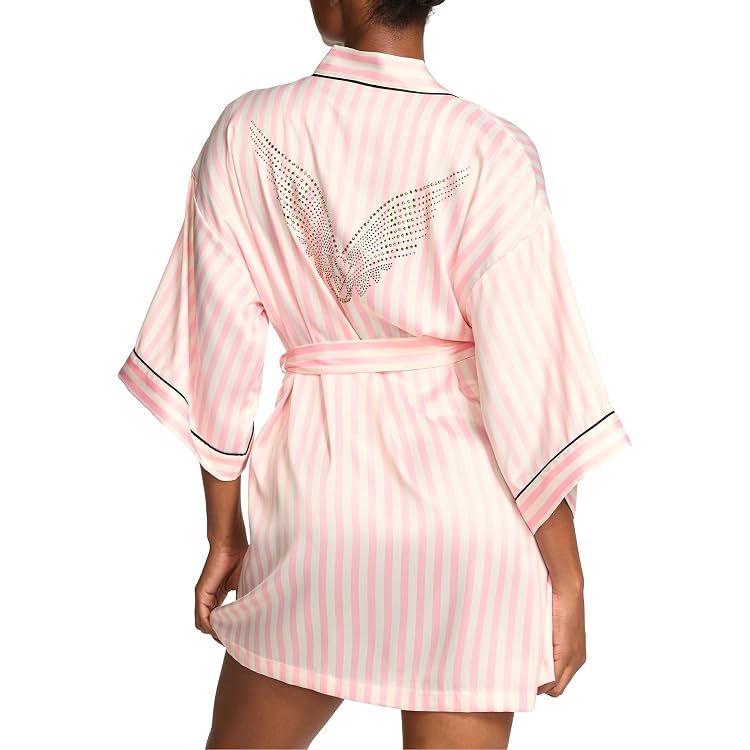 Kimono Court En Satin Blanc Avec Strass Victoria's Secret Angel – Neuf Avec étiquettes