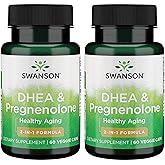 Swanson Dhea and Pregnenolone Complex 60 Veg Capsules (2 Pack)
