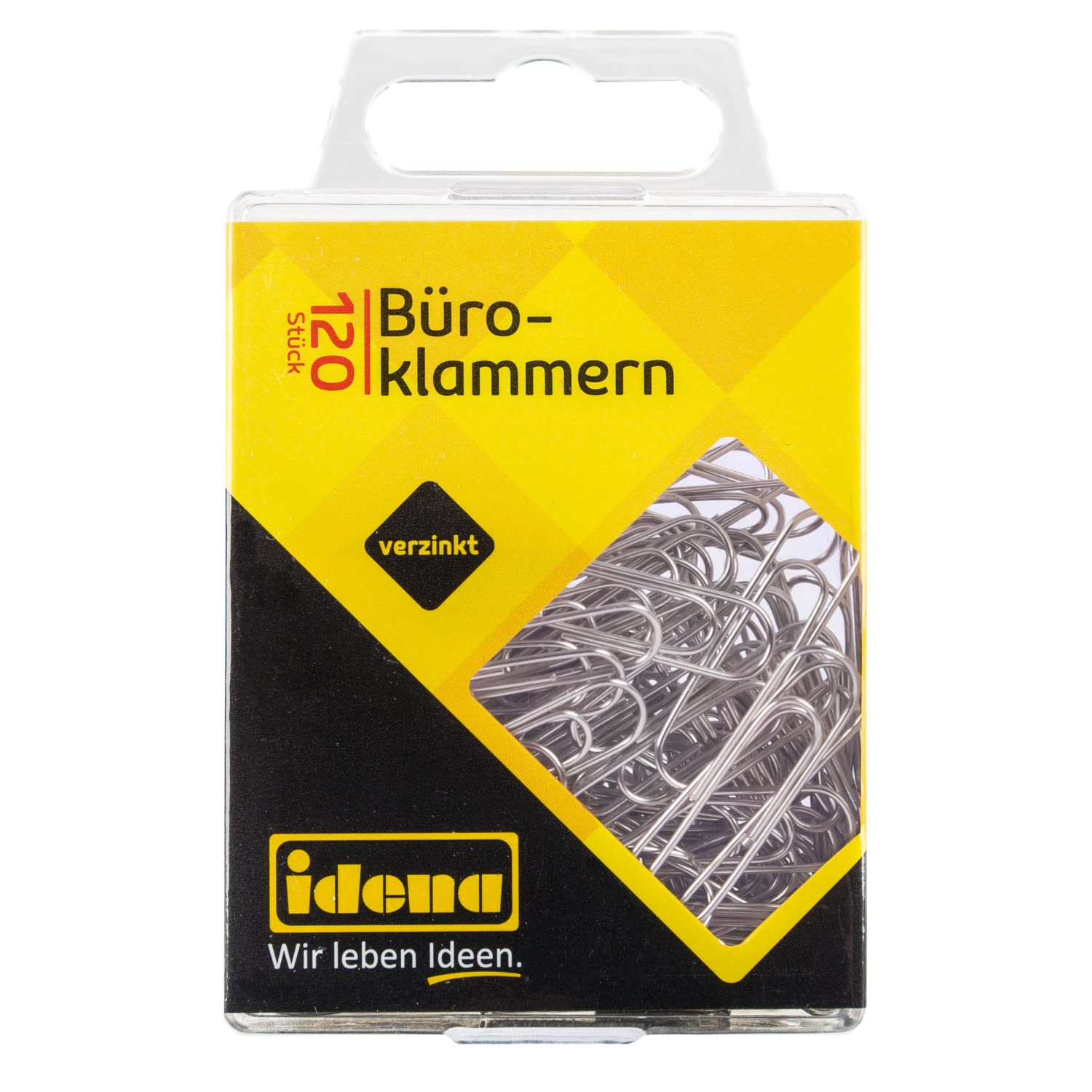 Idena 334030 Paper Clips Pack of 120 Galvanised