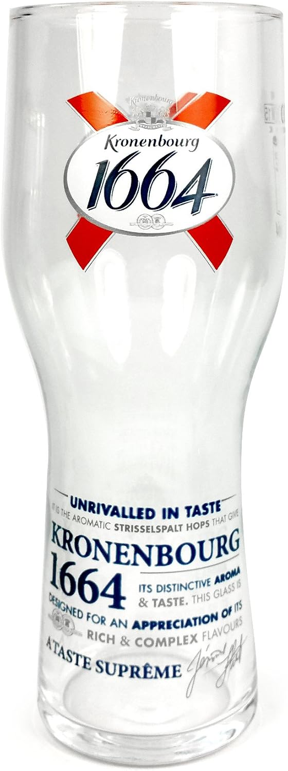 Original Pint Glass/Chalice Glass 57cl (Kronenbourg 1664), Colorless - Image 3