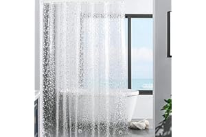 Myratts Plastic Shower Liner - Premium EVA 3D Shower Curtain Liner with Rustproof Grommets and 3 Weighted Magnets, Waterproof Standard Size Shower Curtains for Bathroom (Cobblestone, 72"*72")