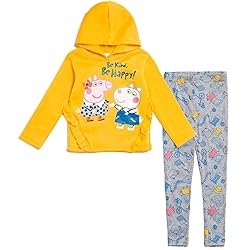 Peppa Pig Little Girls Pullover Fleece Hoodie and