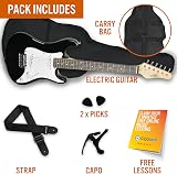 3rd Avenue XF 3/4 Size Kids Electric Guitar Starter Pack Black view 3