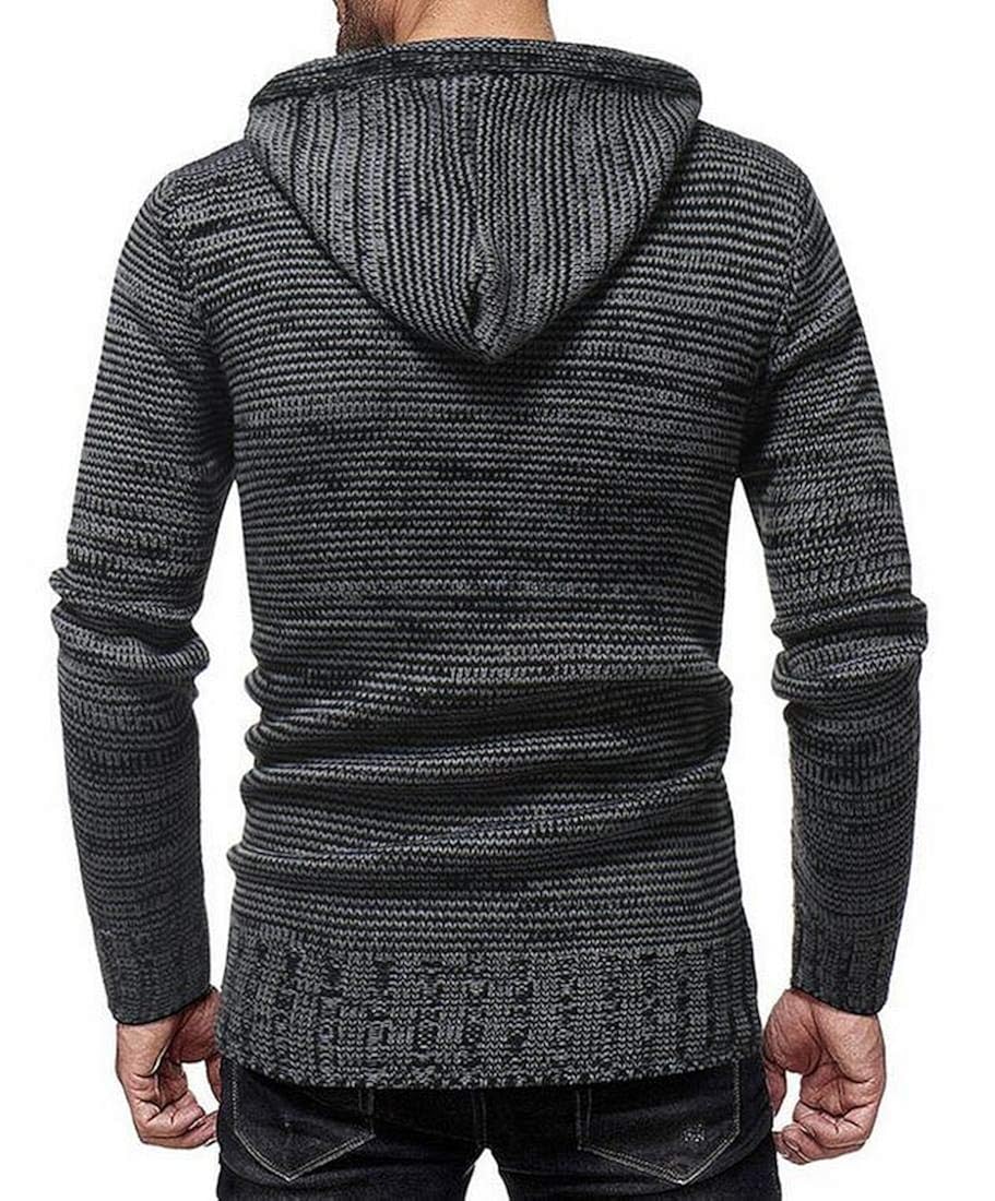 CRYYU Men Pullover Hooded Drawstring 