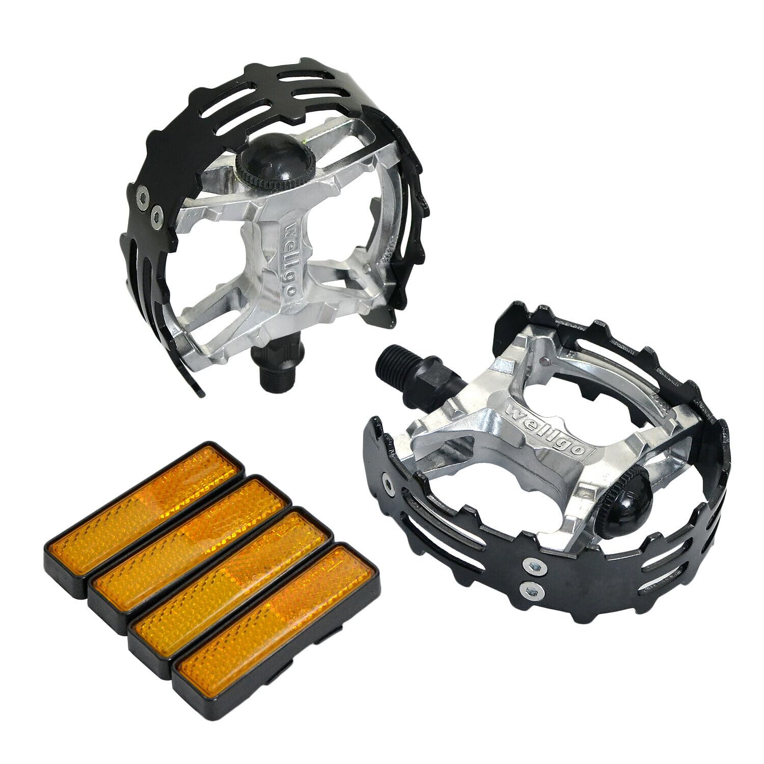 Wellgo Old school BMX MTB XC-II Bear Trap 1/2" Bicycle Pedals, Black,WE2971