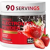 EDBOBOU Strawberry Sugar-Free Electrolyte Powder | Zero Sugar, Fast Hydration Supplement for Athletes &amp; Daily Wellness 90 Servings