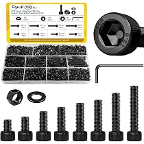 FOLIV 772-Piece Grade 8 Bolt Assortment Kit – Heavy-Duty Bolts, Nuts & Spring Washers, 1/4-20 To 1/2-13 SAE Sizes – Sturdy 30-Compartment Organizer Box Included
