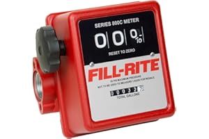 Fill-Rite 807C1 1" 5-20 GPM 3 Wheel Mechanical Meter, Aluminum, Fuel Transfer Gallon Meter