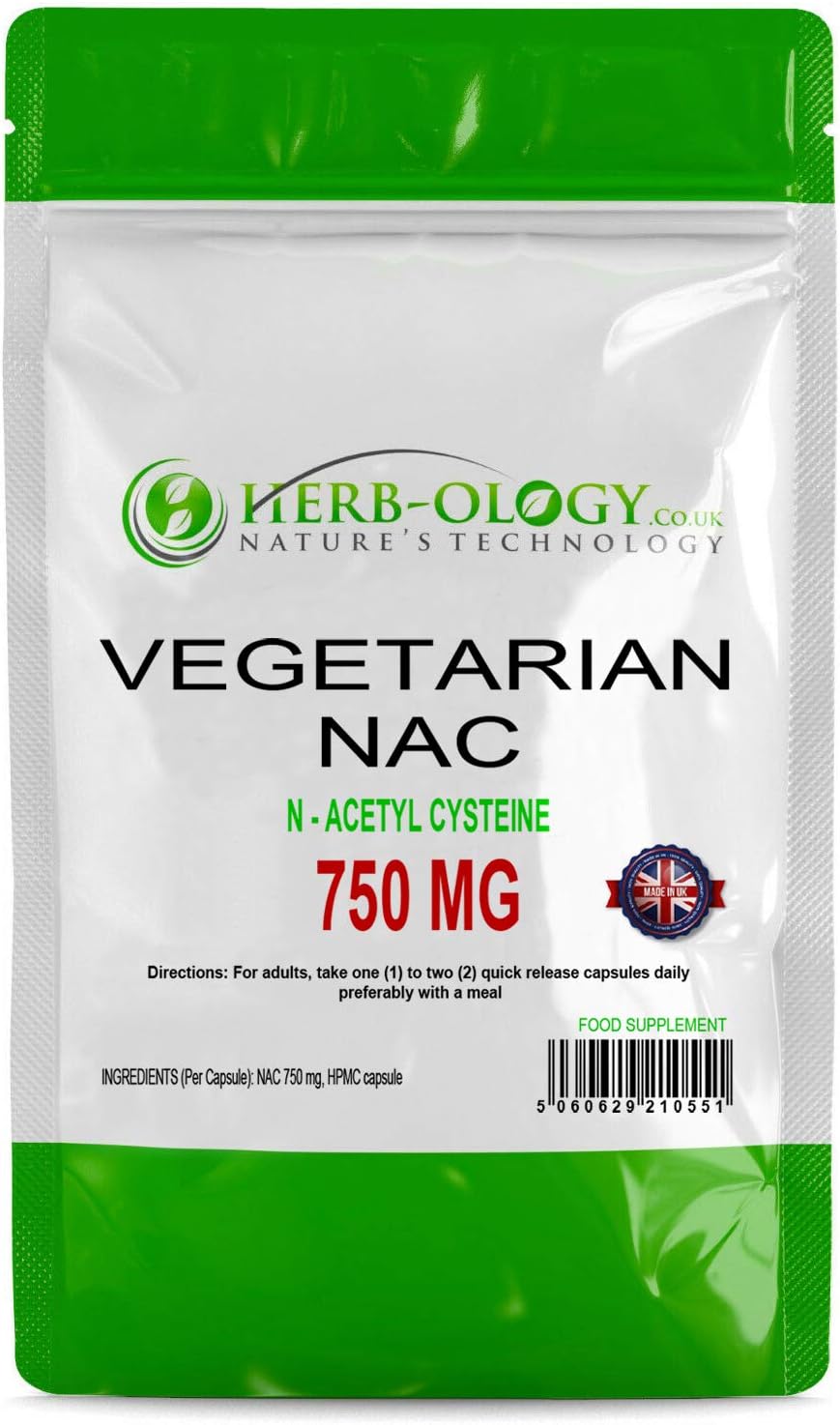 Herb-Ology N Acetyl Cysteine 750mg | 60 Vegetarian Capsules