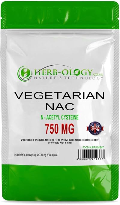 Herb-Ology N Acetyl Cysteine 750mg | 60 Vegetarian Capsules