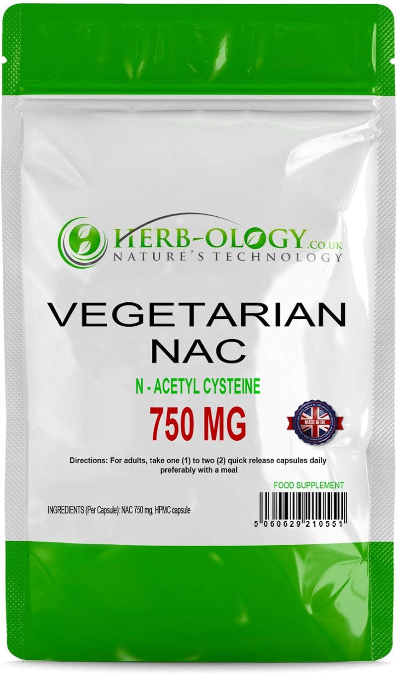 Herb-Ology N Acetyl Cysteine 750mg | 60 Vegetarian Capsules