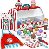 Lehoo Castle Ice Cream Toys for Kids 28pcs Counter Set Pretend Play 3+ view 1
