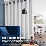 Deconovo Eyelet Blackout Curtain 254x214cm Silver Grey 1 Panel Door Window view 5