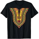 Traditional Tribal Dashiki Pride Attire Kente African Print T-Shirt