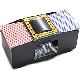 Homwom Automatic Card Shuffler of Playing Card, Texas Hold'em, Poker, Home Card Games, Blackjack, Battery Operated Electric Poker Shuffling Machine (1-2 Deck)