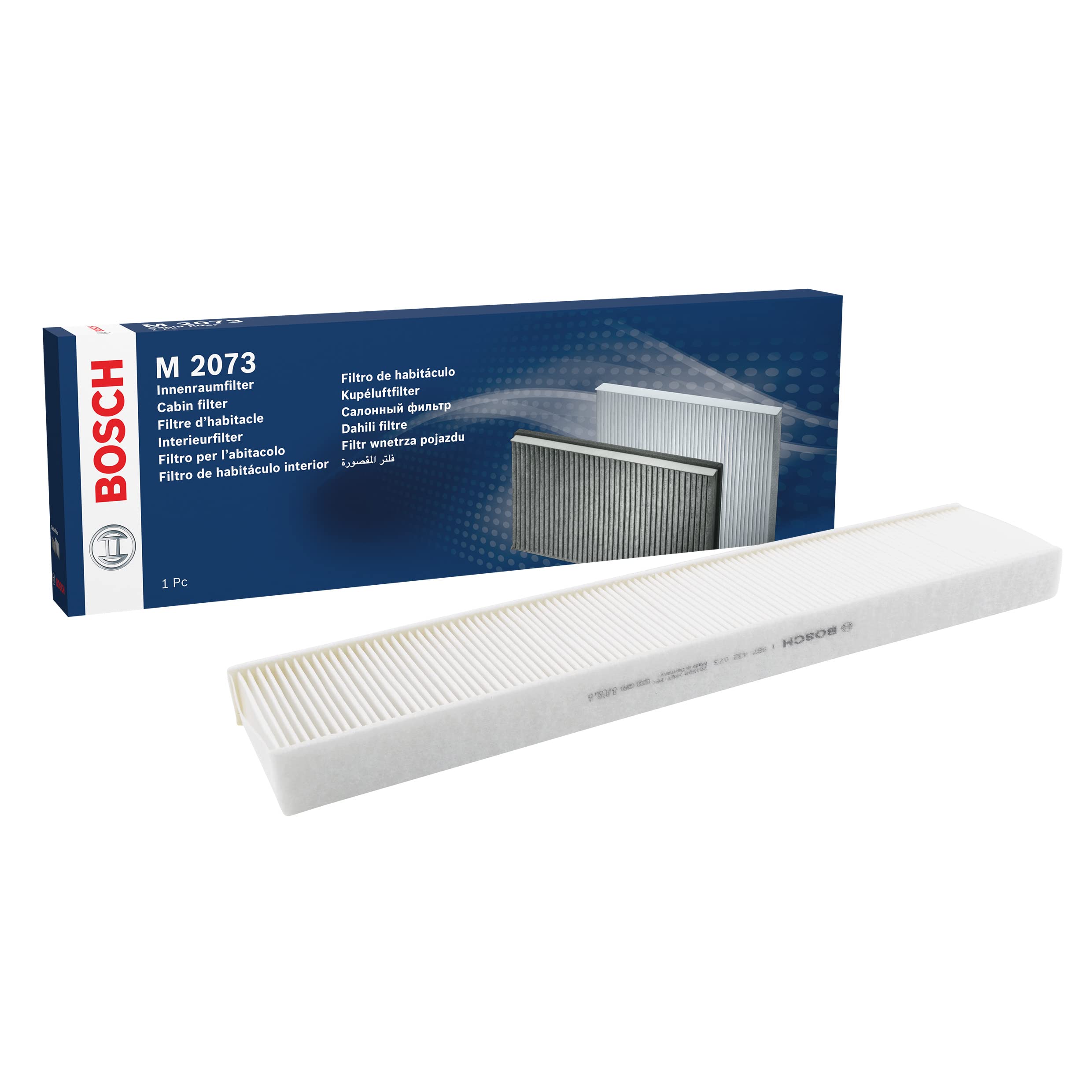 Bosch M2073 Standard Cabin Filter, Replacement Filter - Filters Pollen and Dust for Cleaner Air Inside the Vehicle