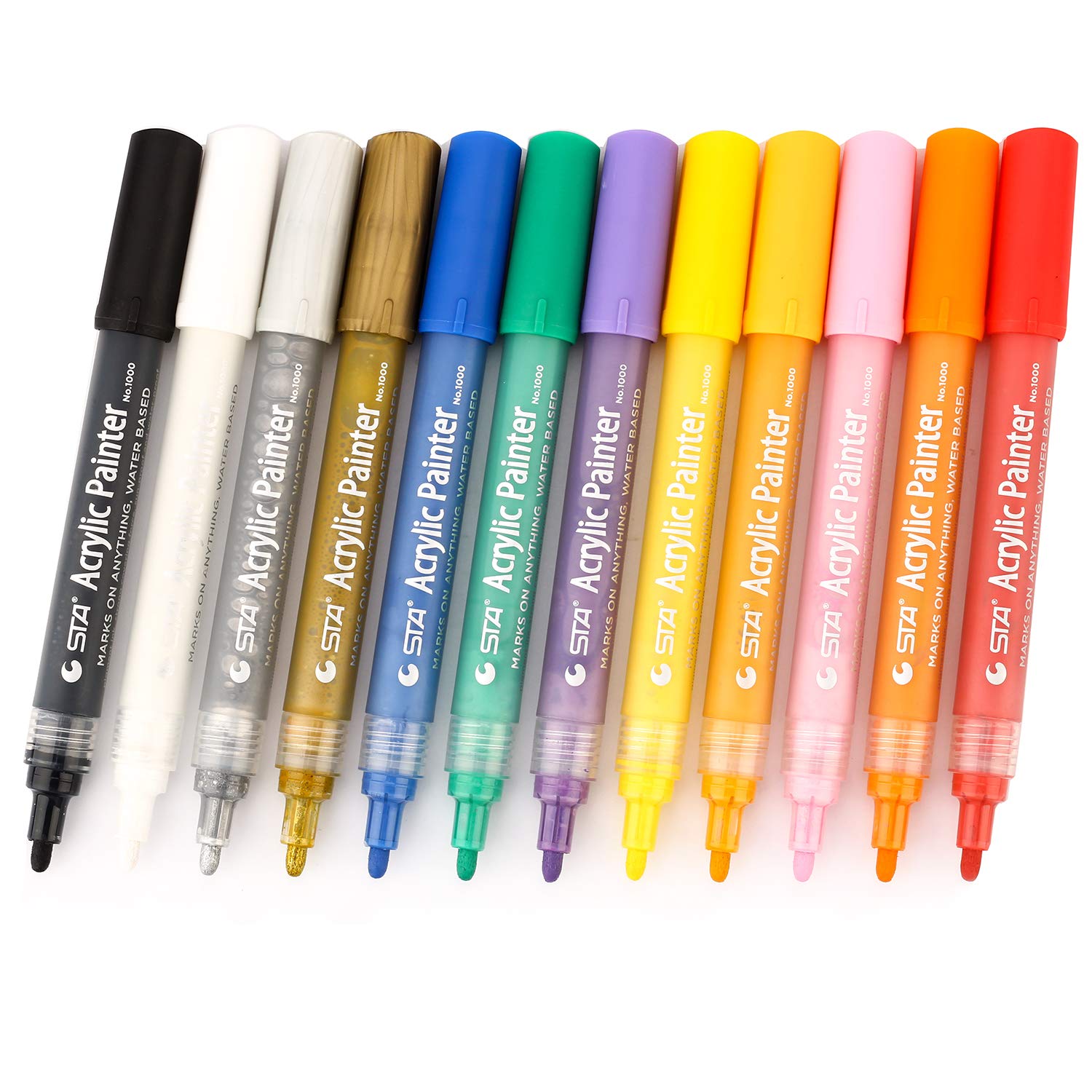 Acrylic Paint Pens Permanent Art Markers For Rock Glass Fabric 