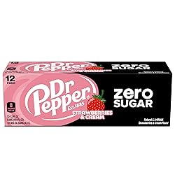 Dr Pepper Zero Strawberries and Cream Soda, 12 fl