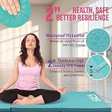 OZE SPORTS Gymnastic Tumble Exercise Mat 6FT Tri Folding Teal Non Slip PU view 5