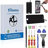 Xlhama Retina Touch Screen + LCD Display + Frame Compatible with iPhone 6S Black + Free Disassembly Tools + Installation Instruction + Tempered Glass Screen Protector
