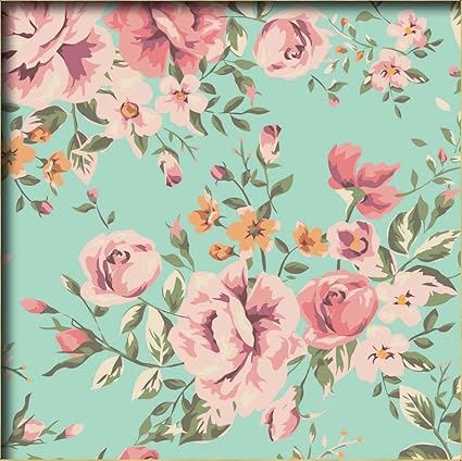 Diy Oil Painting, Paint By Number Kits For Kids Pink Rose Flowers 8X 8.