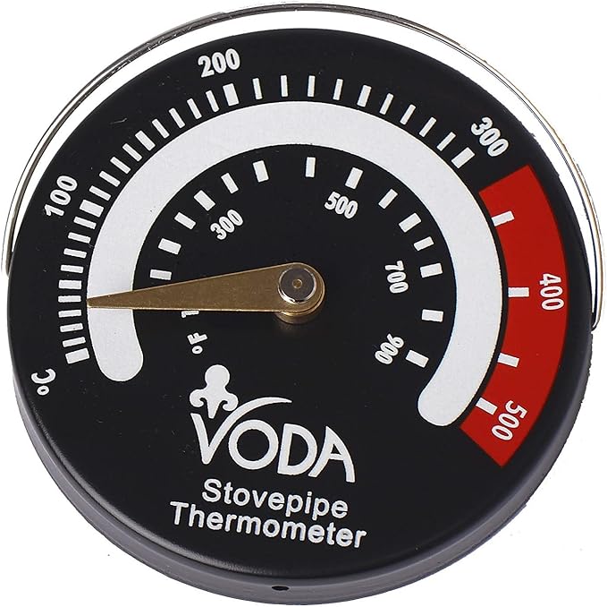 VODA Stove Flue Pipe Thermometer Temperature Indicator Gauge