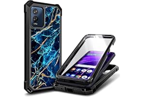 WDHD Designed for BLU View Speed 5G Case with [Built-in Screen Protector], Full-Body Protective Shockproof Rugged Bumper Cover Case (Sapphire)