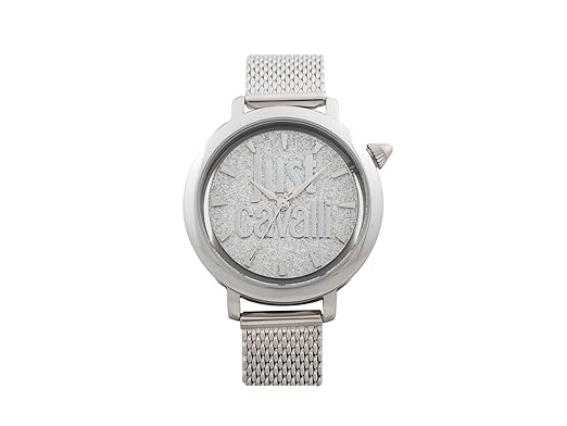Just Cavalli Damen Analog-Digital Quarz Uhr mit Edelstahl Armband JC1L007M0045