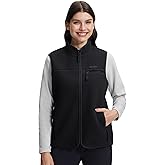 Pioneer Camp Women's Sherpa Fleece Vest, Warm Fuzzy Fleece Vest Sleeveless Casual Outerwear Jacket with 3 Zip up Pockets