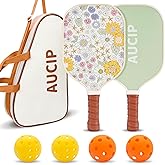 Pickleball Paddles, USAPA Approved Cute Pickleball Paddles Set of 2/4, Polypropylene Honeycomb Core, Fiberglass Pickleball Set with 2 or 4 Pickleball Rackets, 4 Balls, 1 Bag for Women