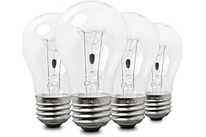 Seentech 4 Pack A15 40W 120V E26 Oven Bulbs Adjustable Warm White Light Perfect for Ceiling Fan, Refrigerators, Ovens and 16.