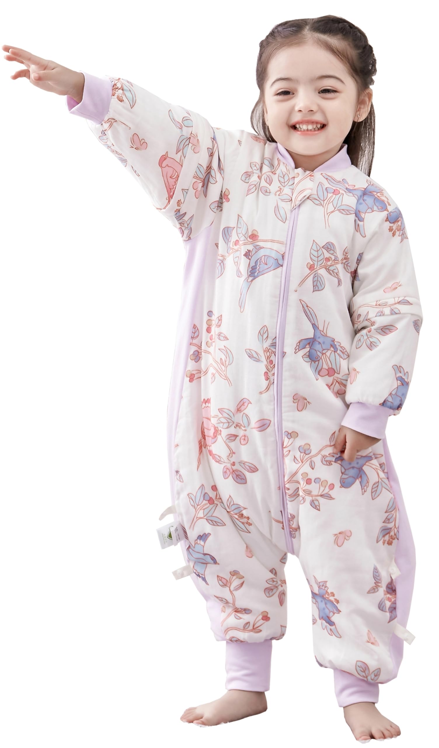 Chilsuessy Sleeping Bag 3.5 Tog Toddler Sleep Sack with Feet, Removable Sleeves, Winter Protection for 70/1-2 Years — image 1