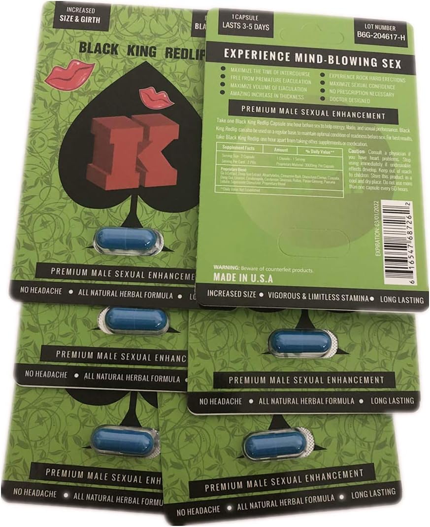 Green K Redlips All Natural Energy Enhancement 6 Pills (1): Health & Personal Care