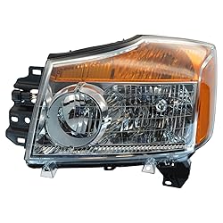 TRQ 2 Piece Headlight Assembly Set Chrome Bezel