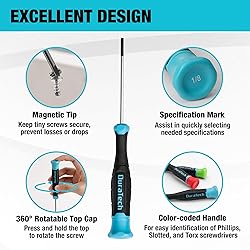 DURATECH Precision Screwdriver Set, 10 PCS Magnetic