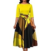 IbuduSexy Church Dresses for Women 2026 Boho Maxi Dress African