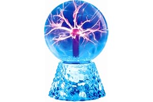 BO TOYS AND GIFTS Plasma Ball, RAYWER 6 inch Touch & Sound Sensitive Plasma Globe, Blue Nebula Novelty Lamp, Christmas, Party, Gift, Decoration