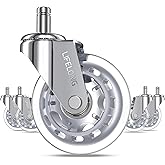 Lifelong Office Chair Wheels Replacement Rubber Chair casters for Hardwood Floors and Carpet, Set of 5, Heavy Duty Rollerblad