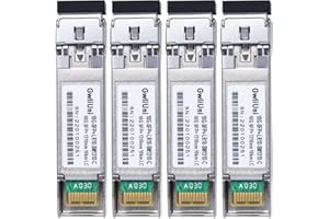 4PCS Single Mode 10G SFP+ Fiber Module Network Transceiver, LR SM1310nm 10km, Duplex LC for Cisco, Netgear, MikroTik, Ubiquit