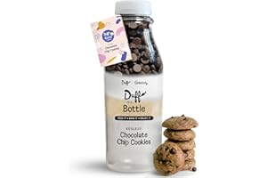 Baketivity Chocolate Chip Cookie Mix - Duff in a Bottle Baking Kit for Kids and Adults- Cookie Mix for Baking Cookie Dough Mix with Premeasured Ingredients Step-By-Step Instructions Video Guide