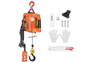 NUCHOICE 3-in-1 Electric Hoist Winch 1100 lbs 1500W Portable Power Winch Crane with Wired & Wireless Remote, 25ft Lifting Hei