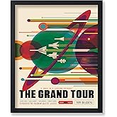 Poster Master Vintage Space & NASA Poster - The Grand Tour Print - Spacecraft Art - Voyager Art - Gift for Astronomers, Outer Space Enthusiast - Decor for Living Room, Office - 8x10 UNFRAMED Wall Art